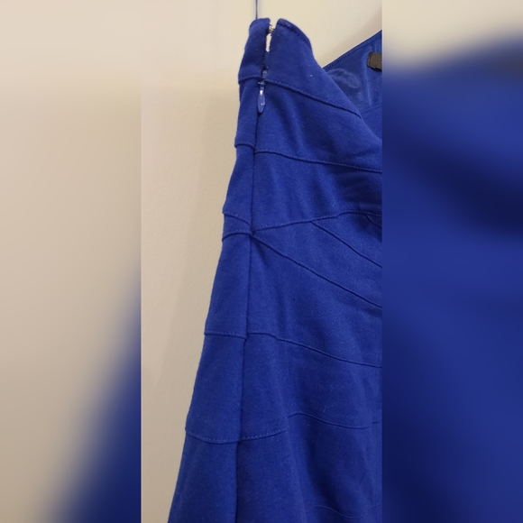 Express Blue One Shoulder Bodycon Dress Sz Large - Picture 3 of 6